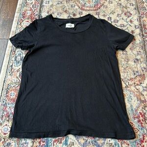Mate the label black cotton tee, XS